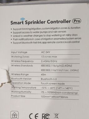 Smart Sprinkler Controller Pro - White
